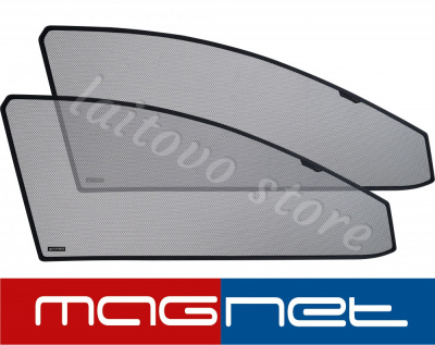 Peugeot 4007 (2007-2012) комплект бескрепёжныx защитных экранов Chiko magnet, передние боковые (Стандарт)
