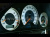 Mercedes W209 CLK после 2002 г. светящиеся шкалы приборов - накладки на циферблаты панели приборов, дизайн № 2