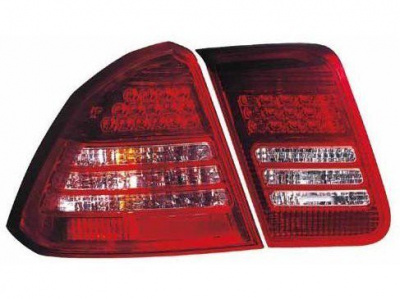 Honda Civic (03-05) 4 дв. седан фонари задние светодиодные красно-хромированные, комплект 2 шт.